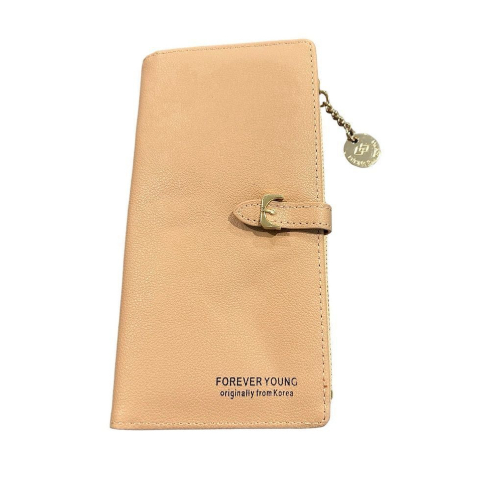 Forever Young Pink Leather Wristlet Wallet